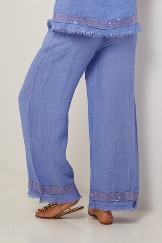 Pantaloni in lino - Blu