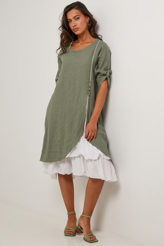 Robe longue en lin - Vert