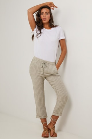 Pantaloni in lino - Beige