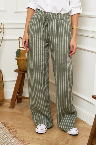 Pantaloni wide legs - Verde