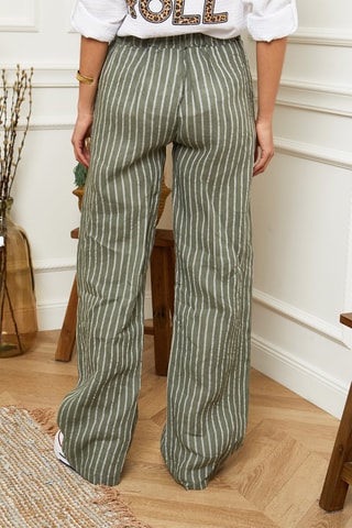 Pantaloni wide legs - Verde