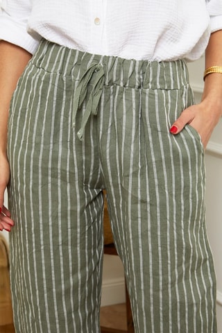 Pantaloni wide legs - Verde