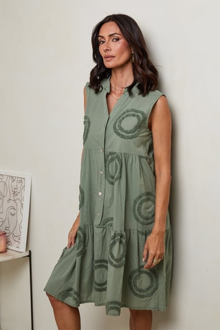 Abito a campana - Verde