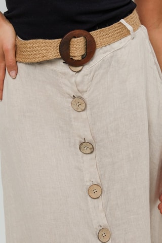 Gonna lunga in lino - Beige