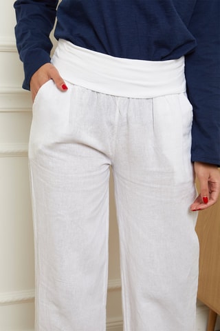 Pantaloni wide legs - Bianco