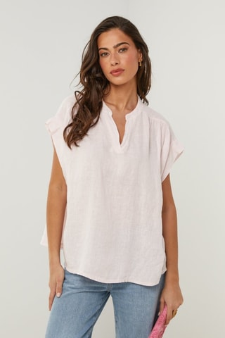 Blusa in lino - Rosa