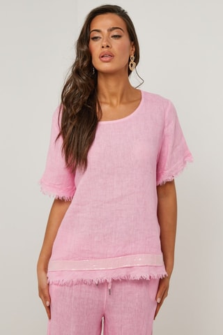 Tunica in lino - Rosa