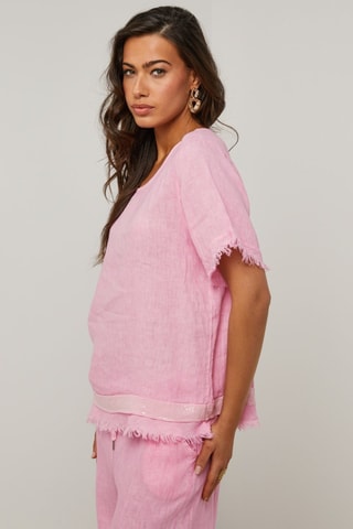 Tunica in lino - Rosa