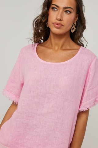Tunica in lino - Rosa