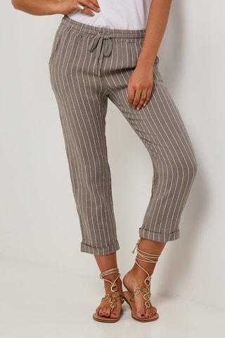 Pantaloni in lino - Grigio