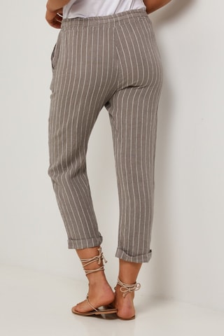 Pantaloni in lino - Grigio