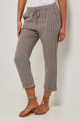 Pantaloni in lino - Grigio