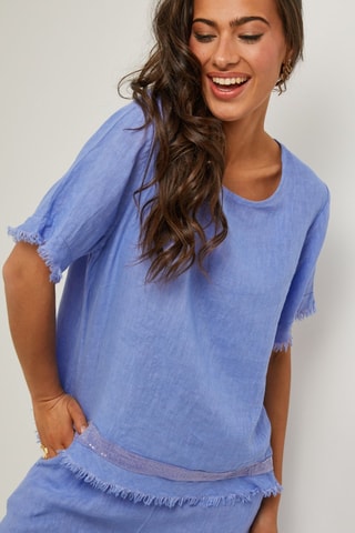 Tunica in lino - Blu