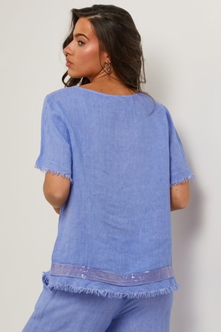 Tunica in lino - Blu