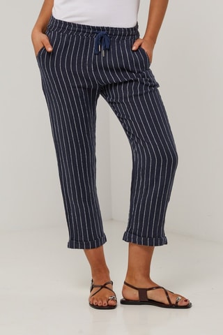 Pantaloni in lino - Blu