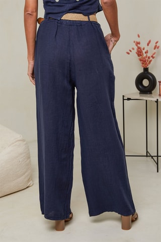 Pantaloni a vita alta - Blu