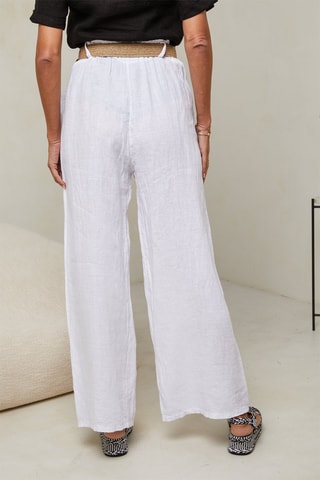 Pantaloni a vita alta - Bianco