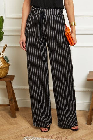 Pantaloni wide legs - Nero