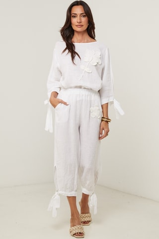 Pantaloni in lino - Bianco