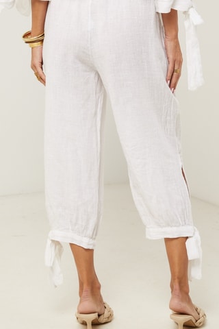 Pantaloni in lino - Bianco