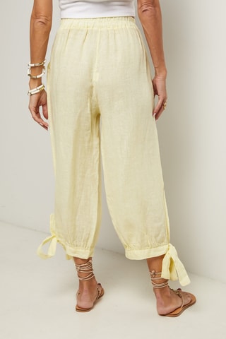 Pantaloni in lino - Giallo