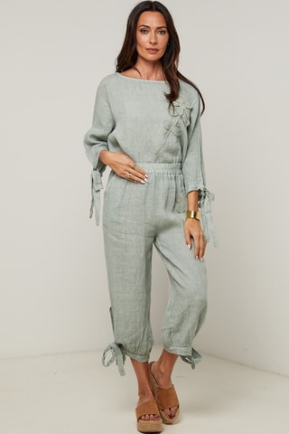 Pantaloni in lino - Verde