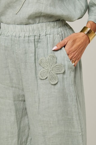 Pantaloni in lino - Verde