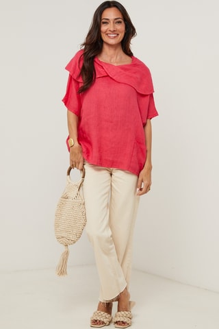 Blusa in lino - Viola