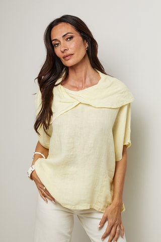 Blusa in lino - Giallo