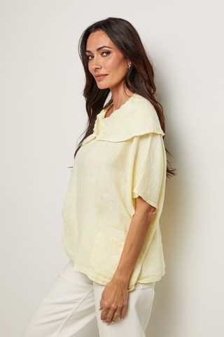 Blusa in lino - Giallo