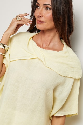 Blusa in lino - Giallo