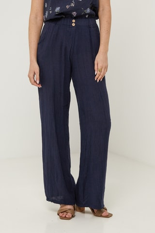 Pantaloni in lino - Blu