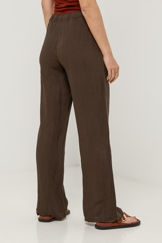 Pantaloni in lino - Marrone