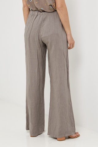Pantaloni in lino - Grigio