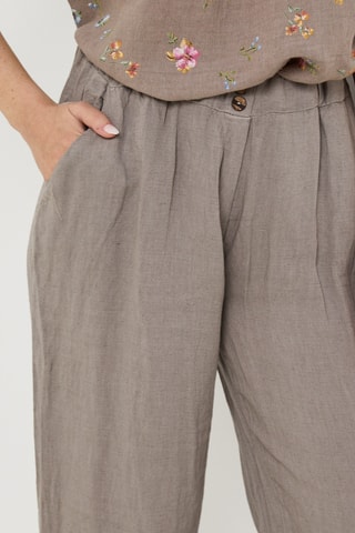 Pantaloni in lino - Grigio
