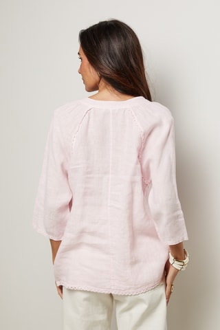 Blusa in lino - Rosa