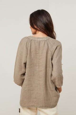 Blusa in lino - Grigio