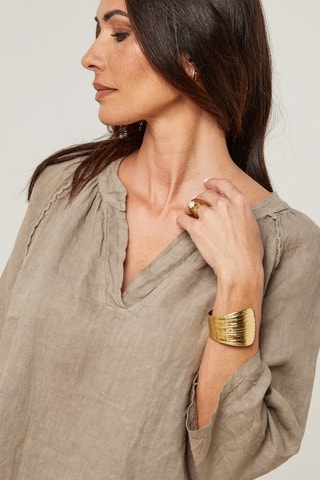 Blusa in lino - Grigio