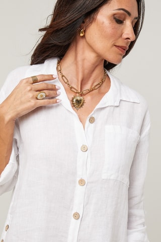 Camicia in lino - Bianco