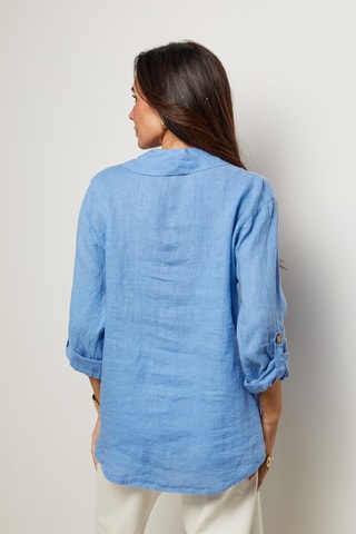 Camicia in lino - Blu