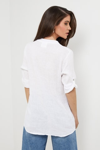 Blusa in lino - Bianco