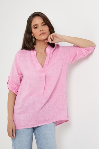 Blusa in lino - Viola