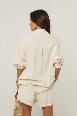 Camicia e shorts in lino - Beige