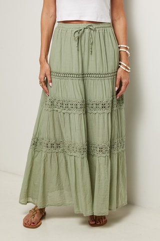 Gonna lunga a vita alta - Verde