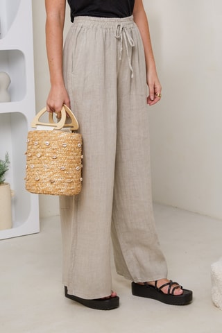 Pantaloni in lino - Beige