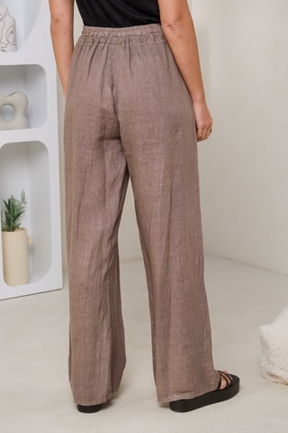 Pantaloni in lino - Grigio