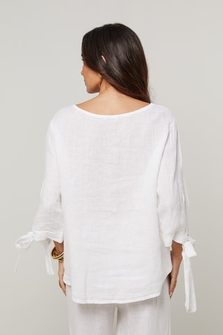 Blusa in lino - Bianco