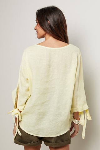Blusa in lino - Giallo