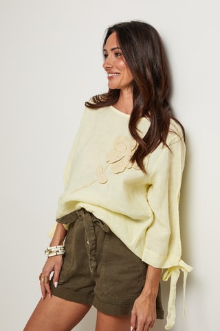Blusa in lino - Giallo