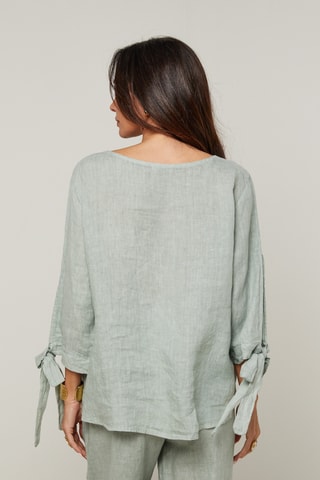 Blusa in lino - Verde